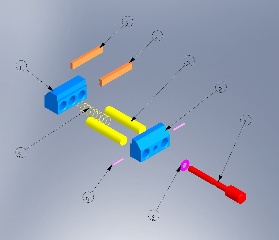 Vue éclatée Etau de precision